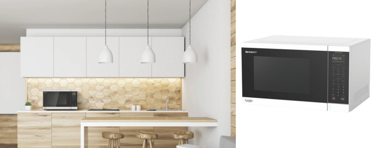 image of Sharp 32L 1200W Flatbed Microwave White