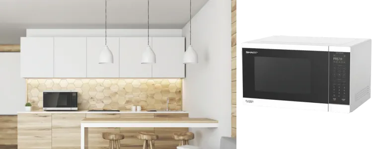 image of Sharp 32L 1200W Flatbed Microwave White