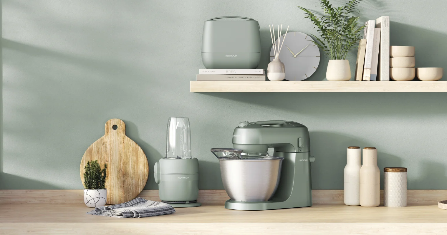 Kenwood Go Eucalyptus Green Stand Mixer, Food Processor and Hand Mixer