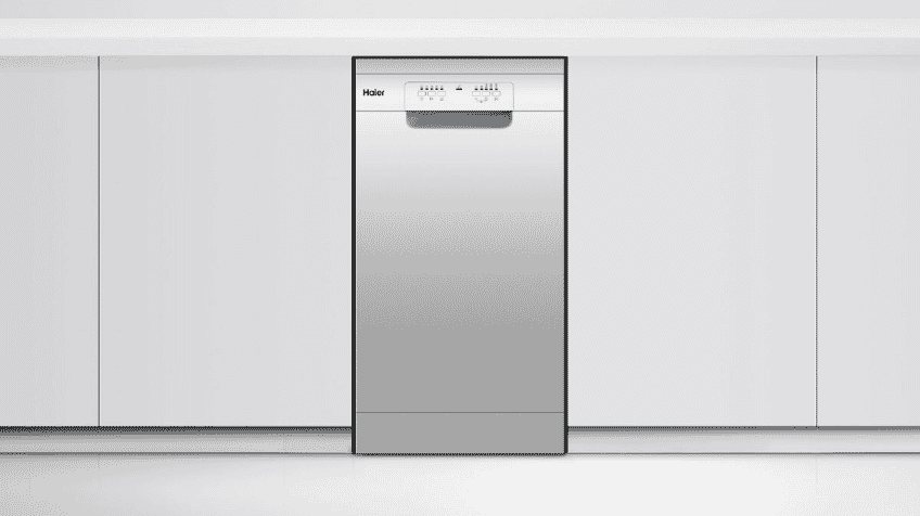 Lifestyle image of the Haier Freestanding Dishwasher Satina