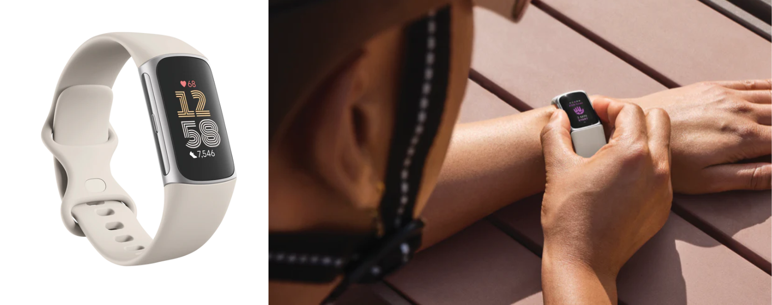 product image of the Fitbit Charge 6  CoralChampagne Gold Aluminium