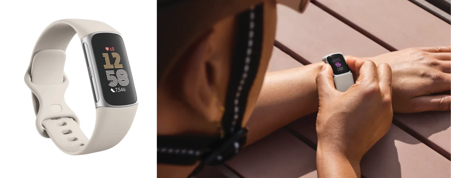 product image of the Fitbit Charge 6 CoralChampagne Gold Aluminium