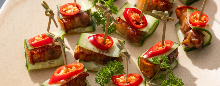 Air-Fryer-Style Glazed Pork Belly Bites