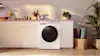 Style Samsung Washing Machine in white laundry.