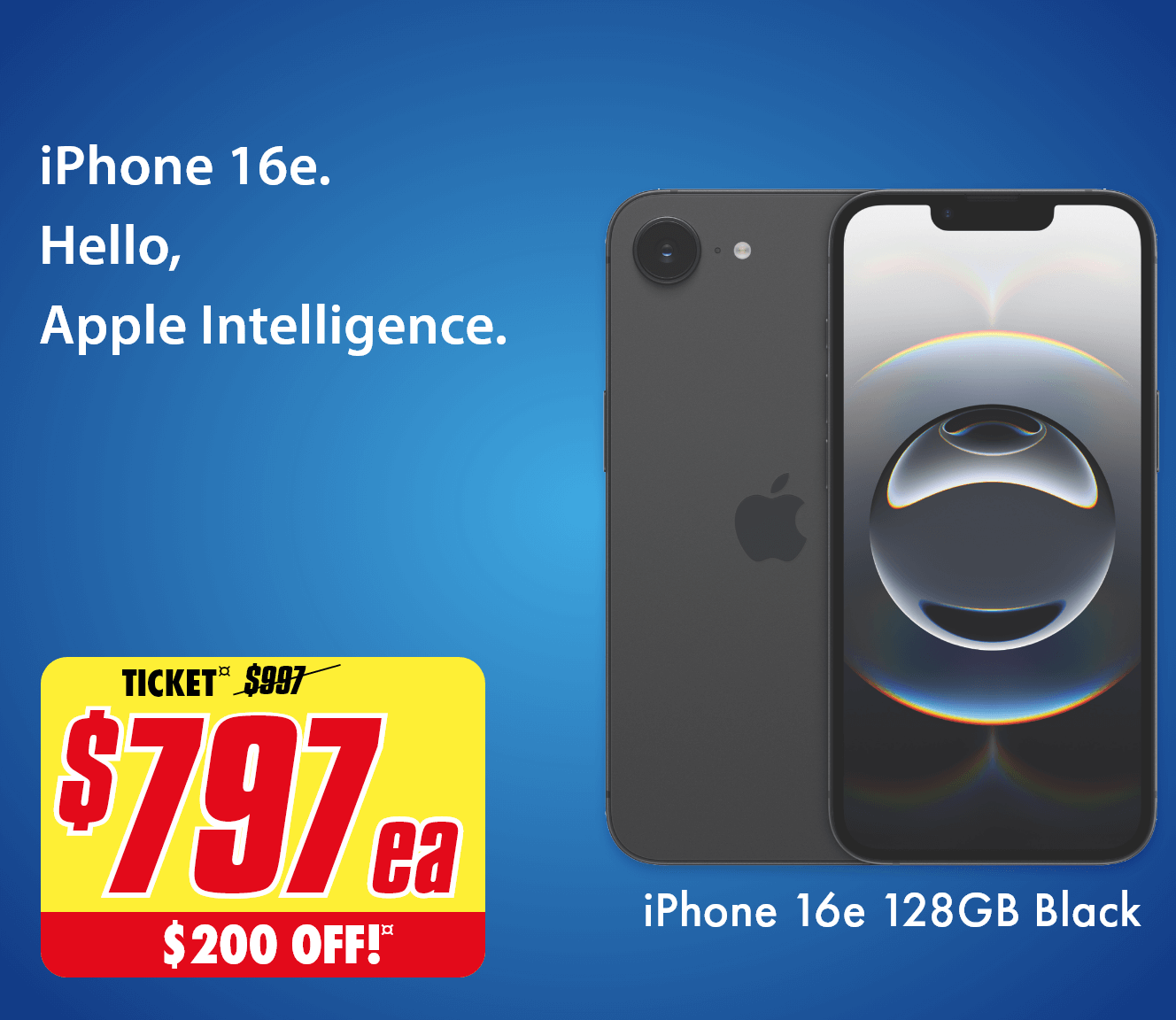 Apple Apple iPhone 16e 128GB Black