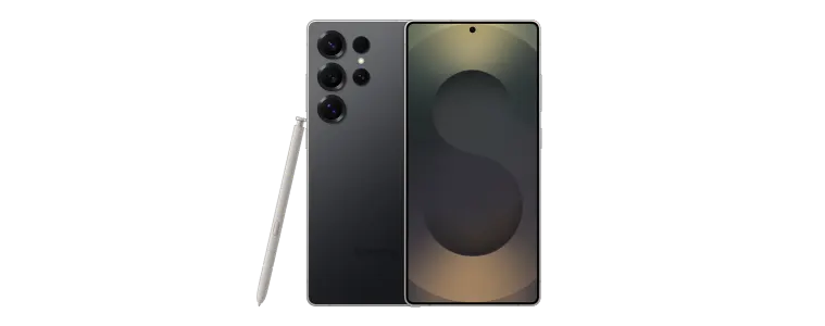 Close up of Samsung Galaxy S25 Ultra.