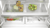 Image of the inside of the Bosch 574L Quad Door Refrigerator.