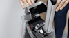 Close-up image of the ONEPWR battery in the Hoover ONEPWR FloorMate Advanced Cordless Hard Floor Cleaner