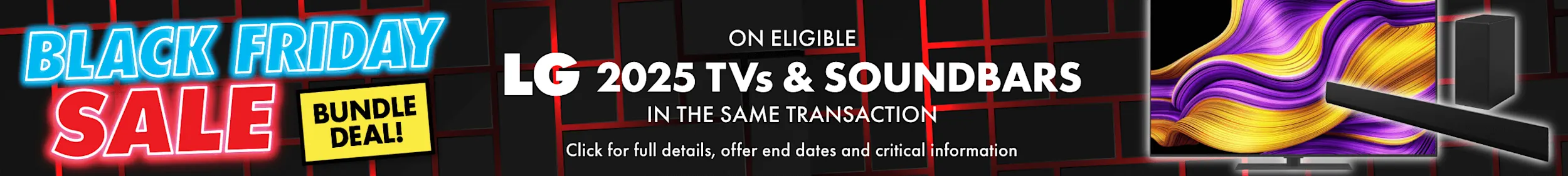 Black Friday Sale Bundle Deal - LG 2025 TVs & Soundbars