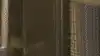 Close up of the telescopic shelves in an oven.