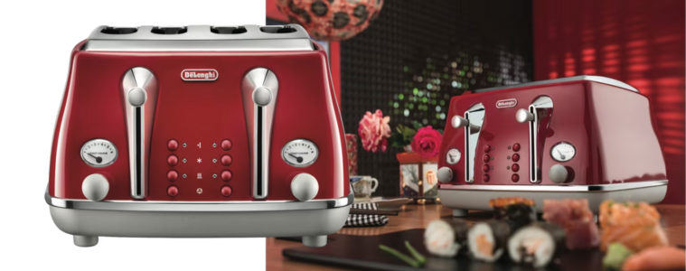 Product image of DeLonghi Icona Capitals 4 Slice Toaster Red