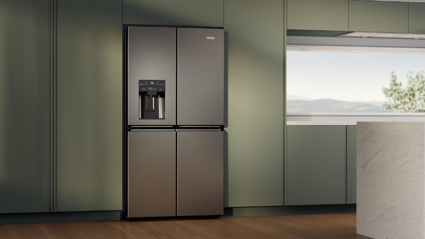 Haier 489L French Door Refrigerator in kitchen