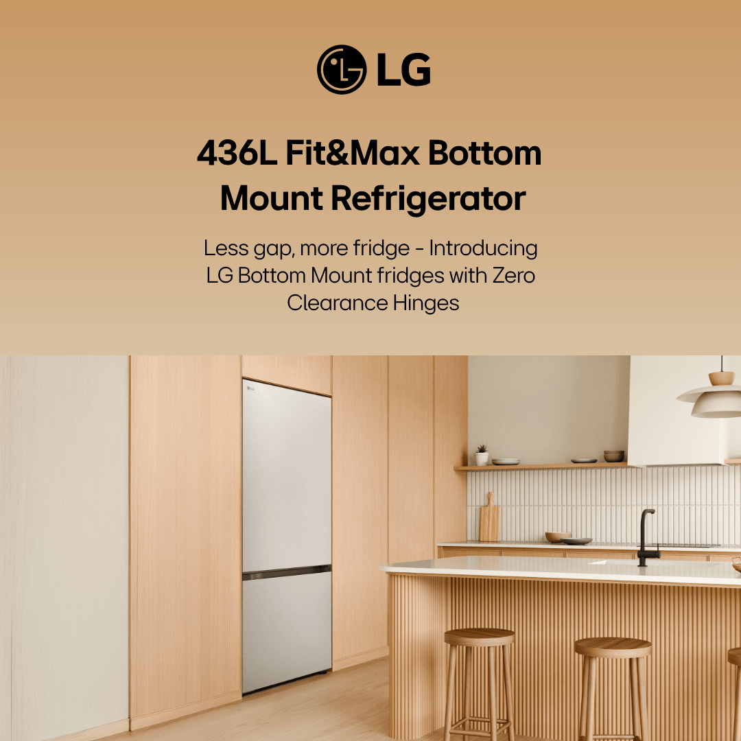 LG Fit&Max Bottom Mount Fridge