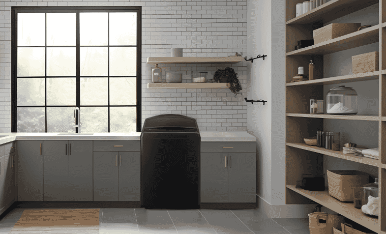 Stylish LG Top Load Washing Machine in modern laundry 