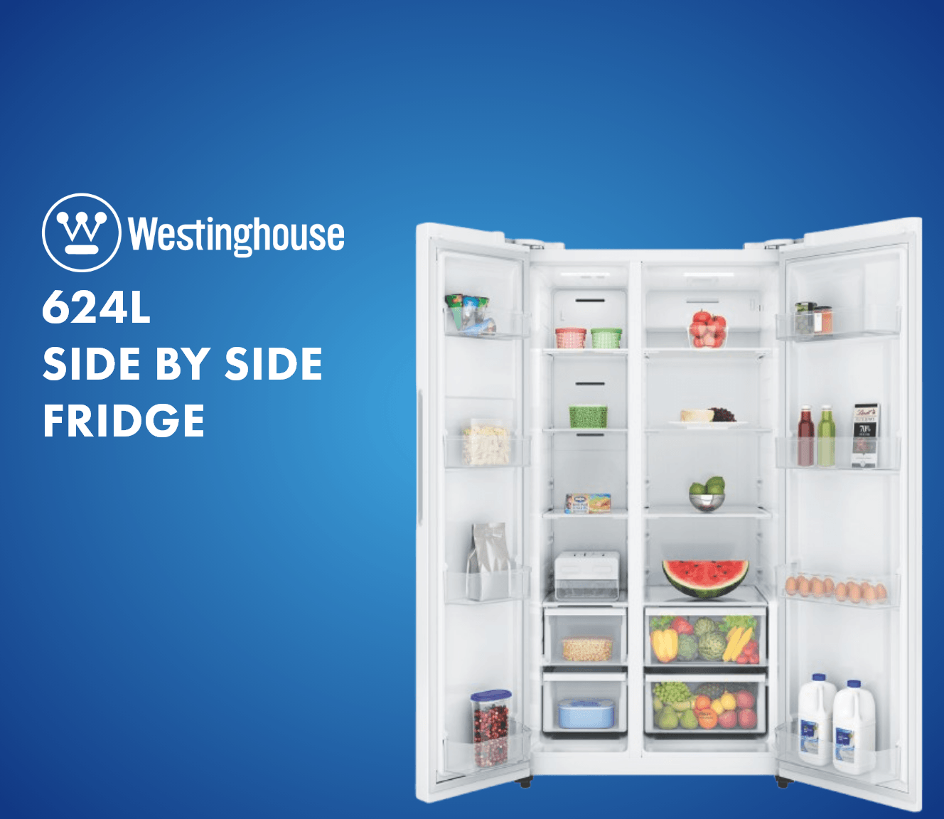 Westinghouse 624L Side By Side Refrigerator