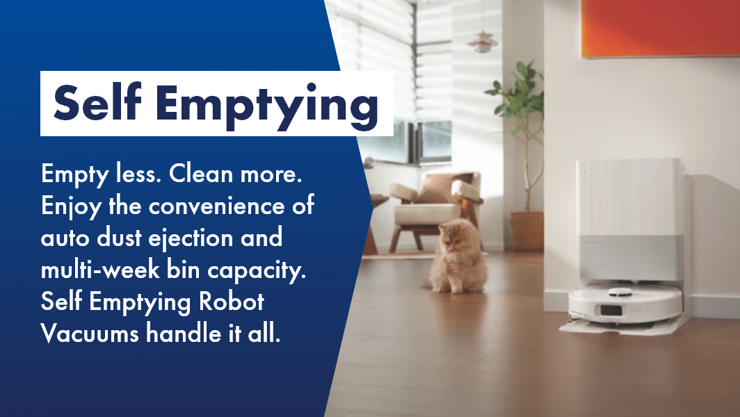 Discover all the incredible features of a Self Emptying Robot Vacuum at The Good Guys! 
