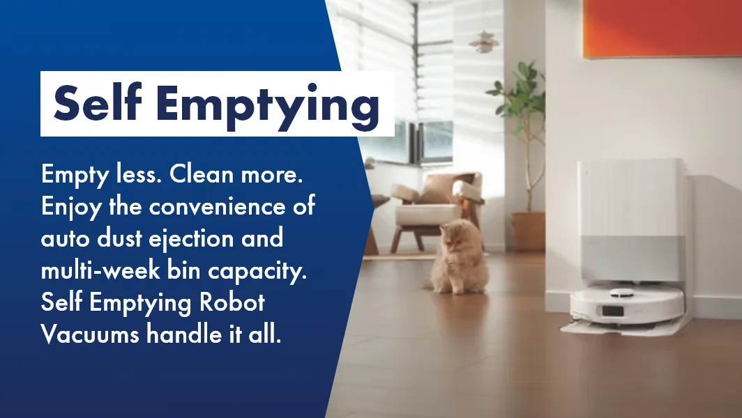 Discover all the incredible features of a Self Emptying Robot Vacuum at The Good Guys!