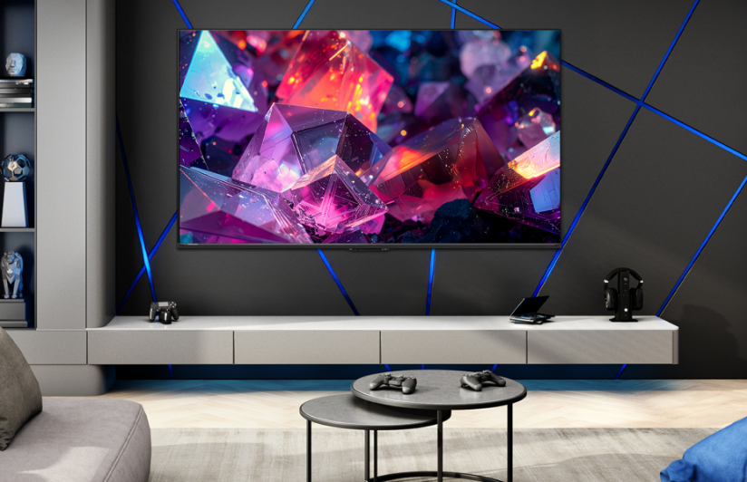 Hisense Mini-LED TVs image alt tag: Hisense Mini-LED TV in living room