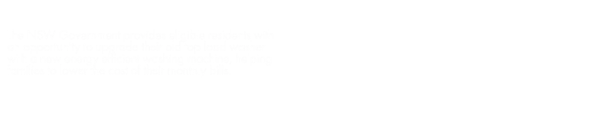 NSW Household Washing Machine Exchange Program banner text desktop