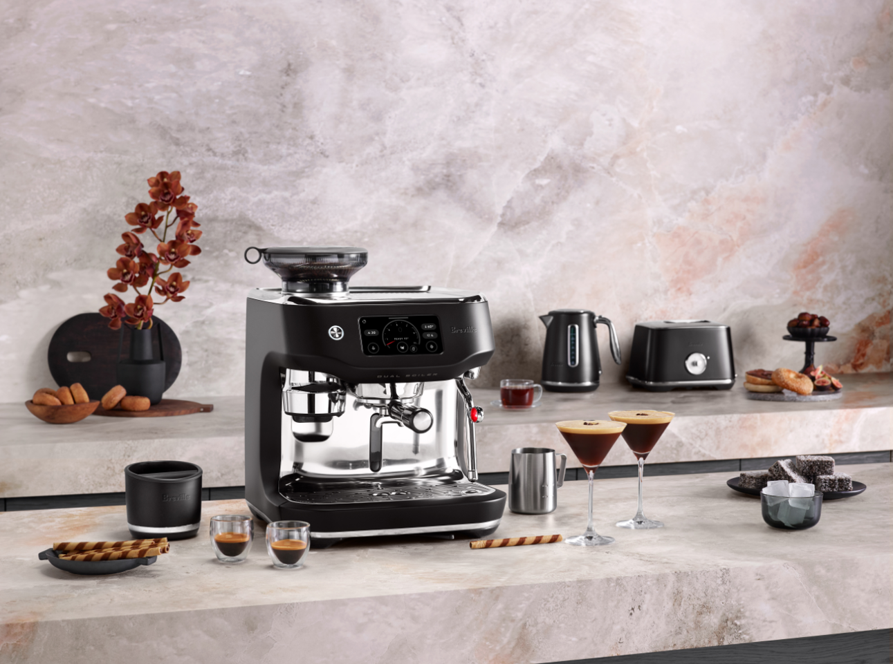 Breville coffee machine in nice kitchen 