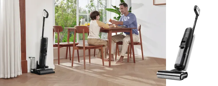 Tineco hard floor cleaner in dining room