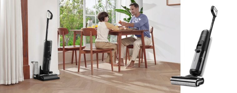 Tineco hard floor cleaner in dining room