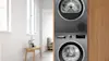 Stack Graphite range in European laundry by Bosch. 