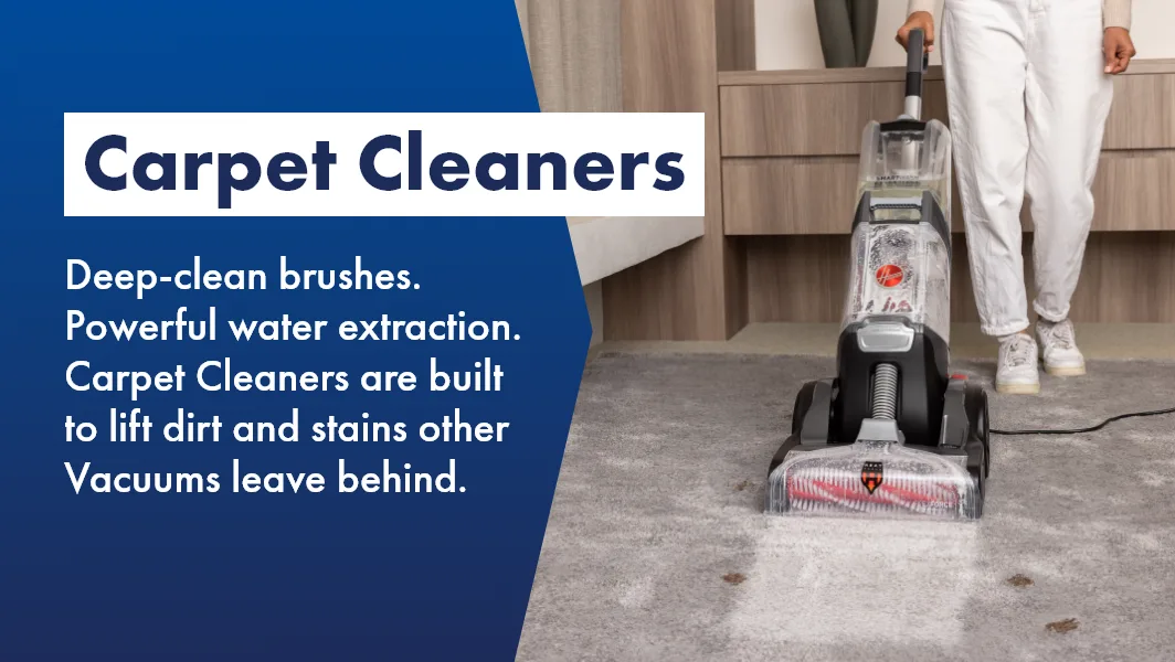 Hoover carpet washer, ready to make your carpets spotless. Learn more at The Good Guys,
