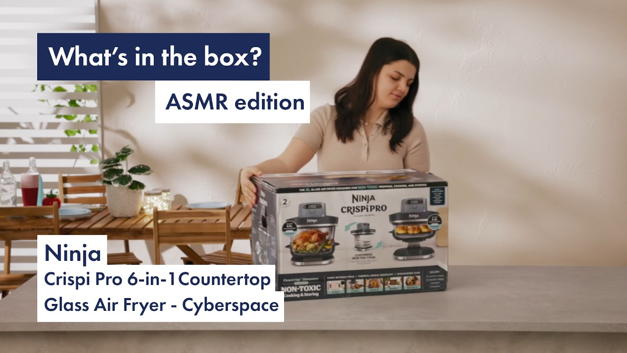 Unboxed ASMR: Ninja Crispi Pro 6-in-1 Countertop Glass Air Fryer AS101BLANZ YouTube Video