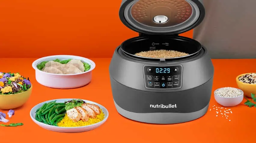 Steam and cook grains with nutribullet cooker 