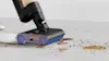 The Dyson G1 wet dry rollers up close and in action.