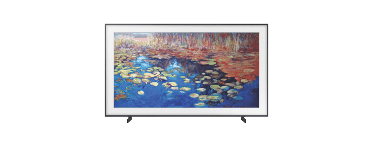 Front on image of a Samsung 65 LS03B 4K The Frame QLED Smart TV
