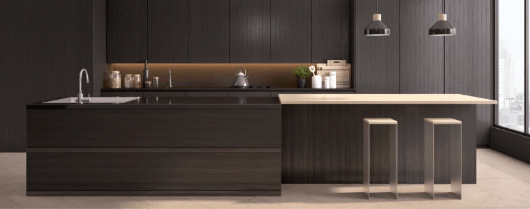 A modern white and timber kitchen