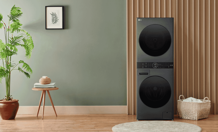 New small LG WashTower in all black 