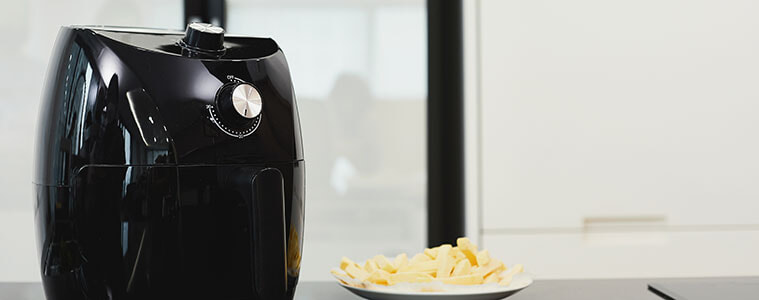 An air dryer sits on a kitchen bench