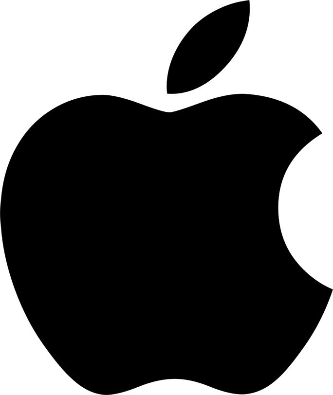 apple greyscale logo