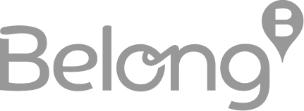 belong greyscale logo