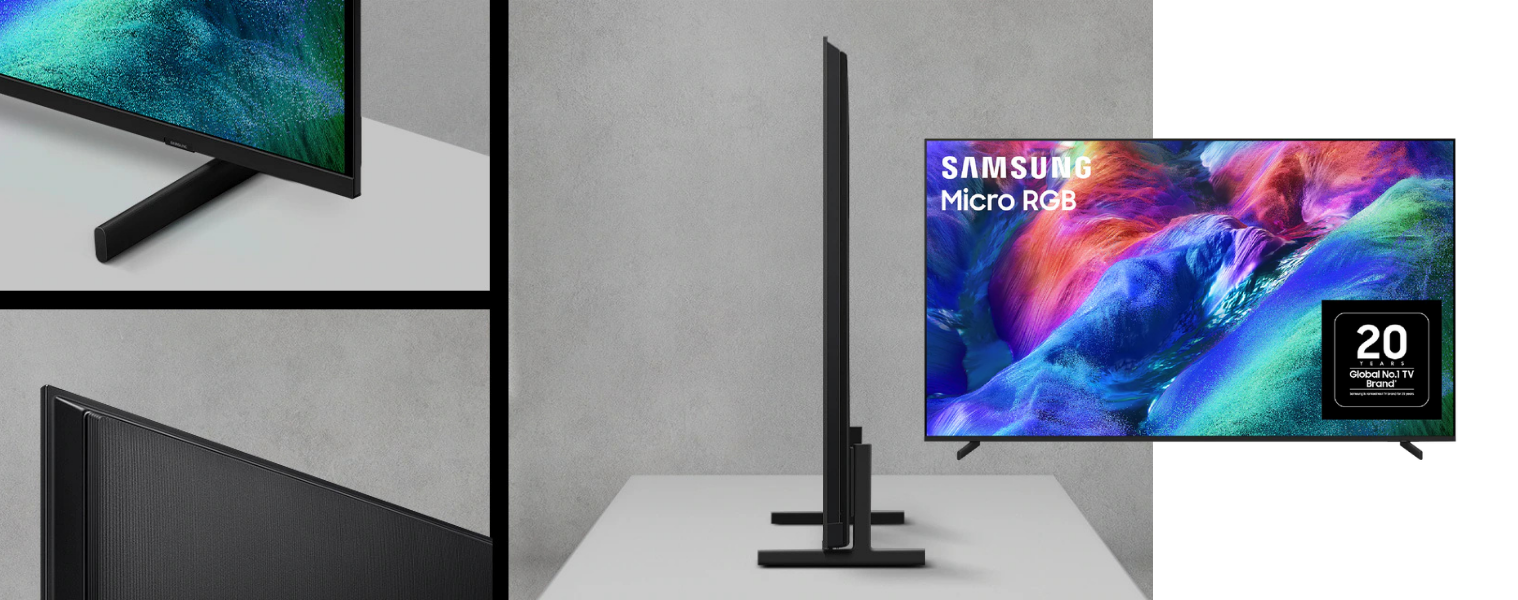 Samsung 75" MICRO RGB R85H 4K Smart AI TV 2026 turn around