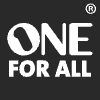 one-for-all greyscale logo