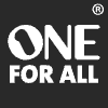 one-for-all greyscale logo