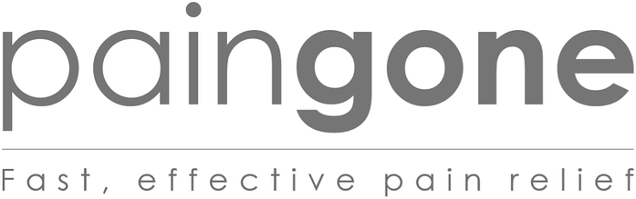 paingone greyscale logo