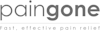 paingone greyscale logo
