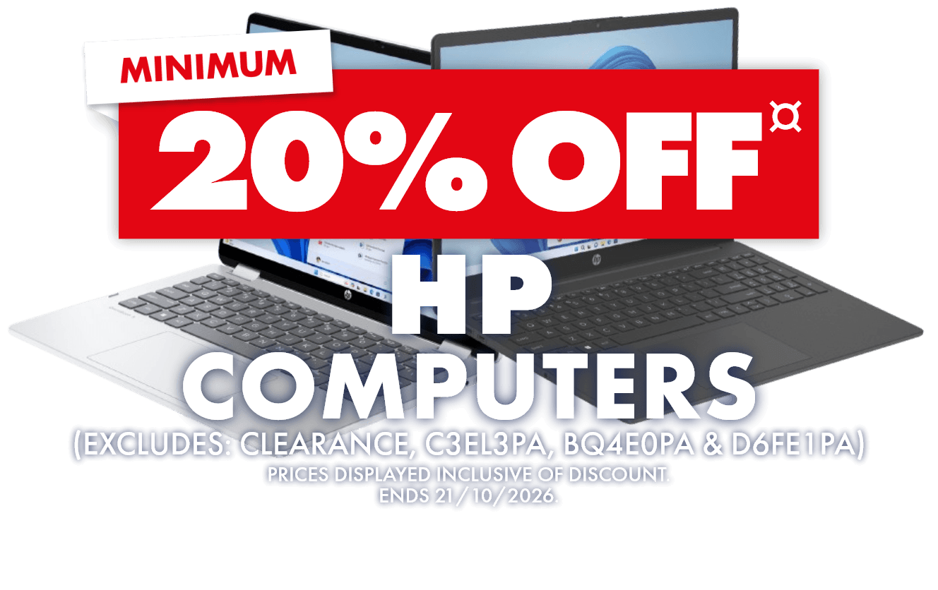 Minimum 20% off HP Computers (Excludes Clearance, C3EL3PA, BQ4E0PA & D6FE1PA)