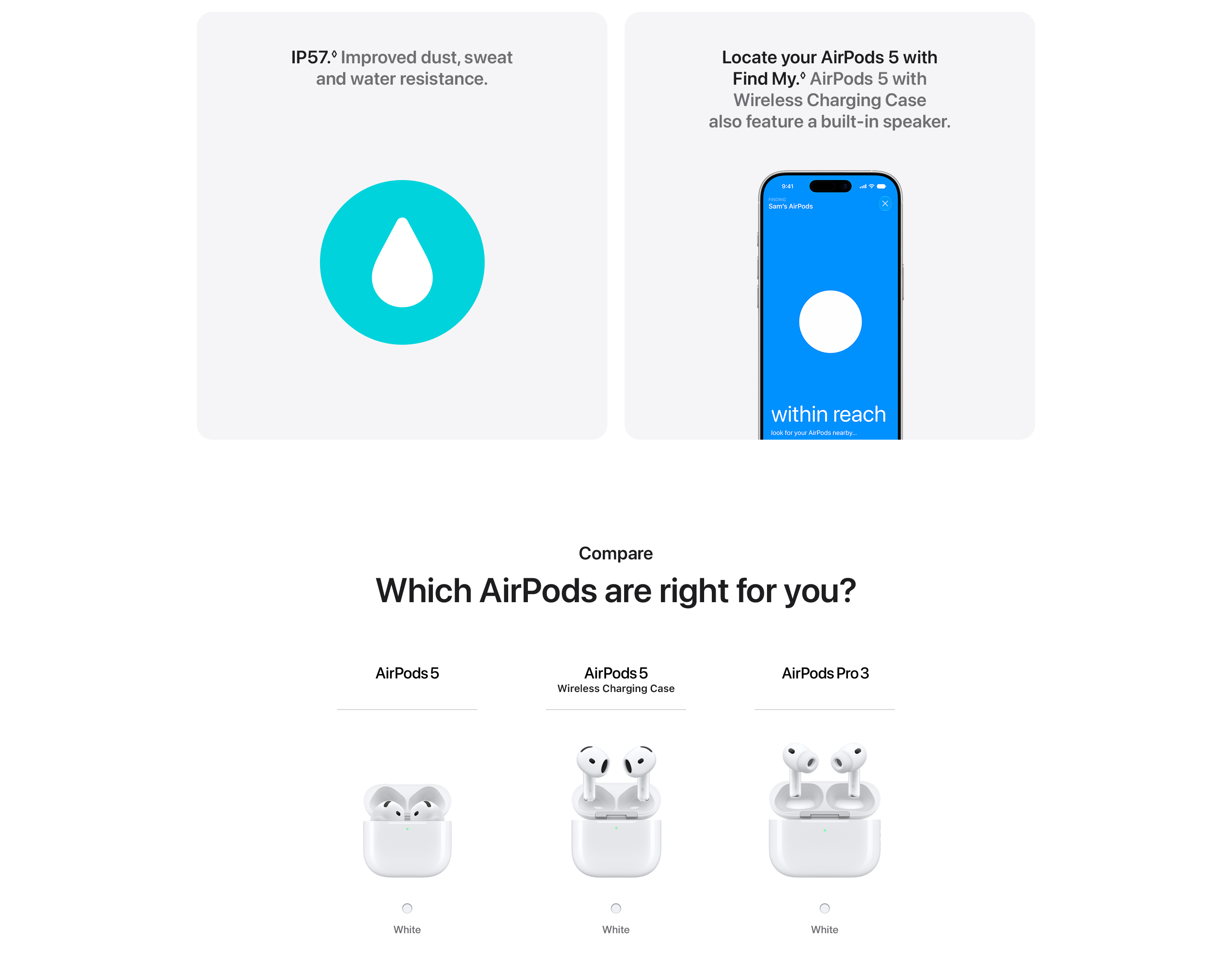 Discover all the new features in the Apple AirPods 5.