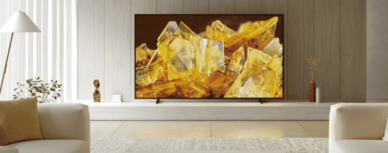 Close up of a Sony TV screen 