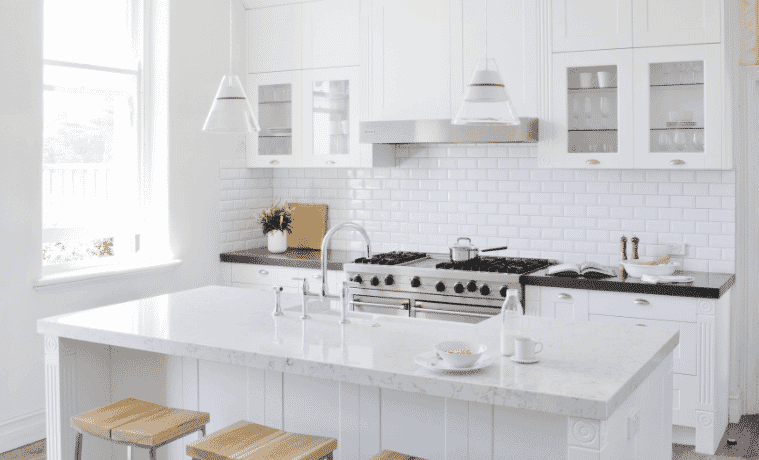 A white Hamptons style kitchen