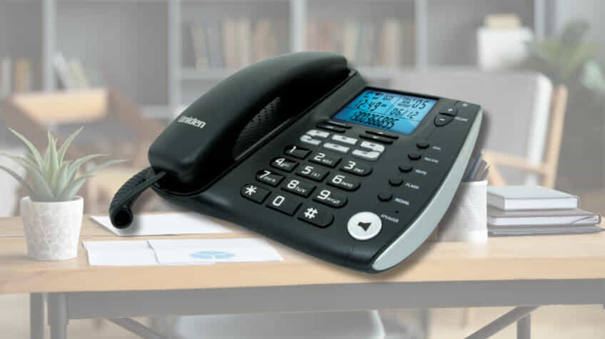 Uniden corded phone in office