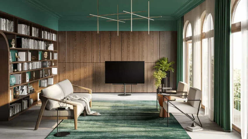 LOEWEs Bild I TV in green living room The Good Guys