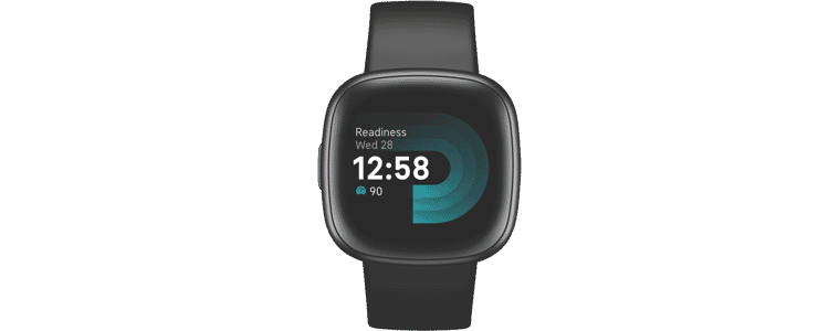 product image of the Fitbit Versa 4 in blackgraphite