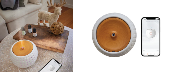 Front on image of an Ellia Gather Ultrasonic Aroma Diffuser